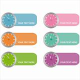 colorful clocks  frames