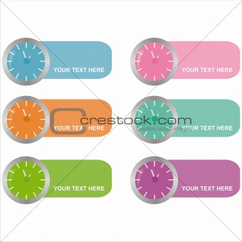 colorful clocks  frames