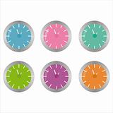 colorful clocks