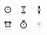 set of 6  clock icons