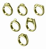 Set from eight wedding rings