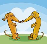 Dachshund Dogs in Love