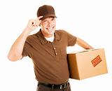 Polite Delivery Man Tips Hat