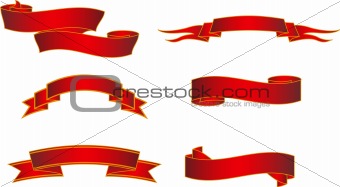 Red Graphic Banners set