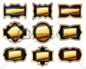 set of golden frames