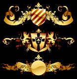 set of heraldic shields