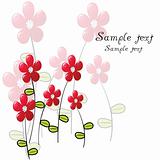 Greeting card with delicate flowers