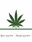 Marijuana leaf with room for text