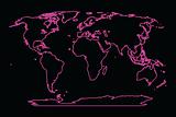 Neon world map