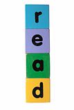 read in text on toy blocks