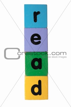 read in text on toy blocks
