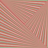 Optical effect with abstract colored stripes