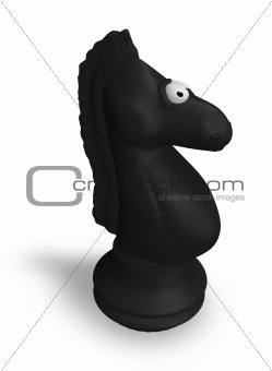 black chess knight