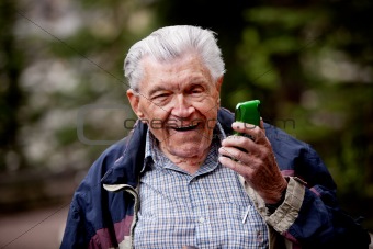 Old Man with Cell Phone
