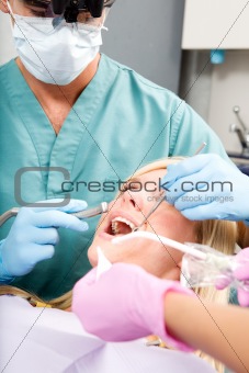 Dentist Drilling Tooth