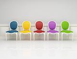colored classic chair