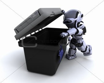 robot with tool box
