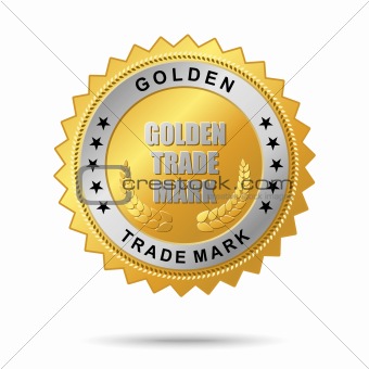 Golden trade mark label