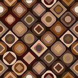 pattern with brown geometrical shapes