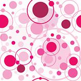 Pink circles and dots pattern , abstract background