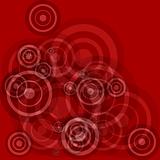 Red background with transparent circles