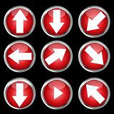 Red web buttons with arrows