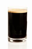 black espresso coffee in a glass