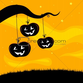 Halloween Jack O'Lantern Tree background