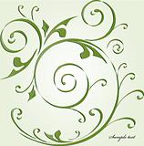 Floral green pattern background. Vector