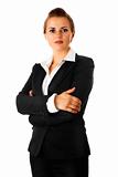 business woman with crossed arms on chest

