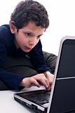 teen playing on computer