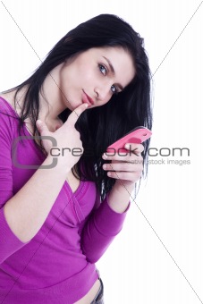 Beautiful woman on the phone