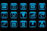 Business icons blue Series