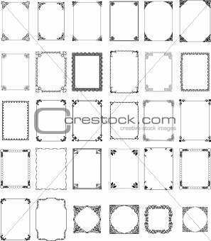 vector pattern frames set