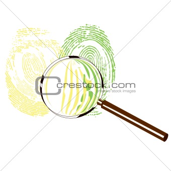 The increased fingerprints.Vector illustration