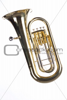 Tuba Euphonium Isolated on White
