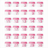 glossy calendar icons