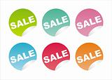 colorful sale stickers