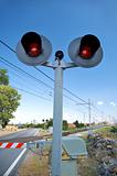 lights signal of level crossing