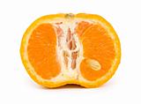 Ripe tangerine isolated