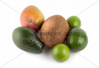 Tropical fruits isolated