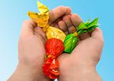 Candies in a hand