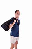 man with a sports bag