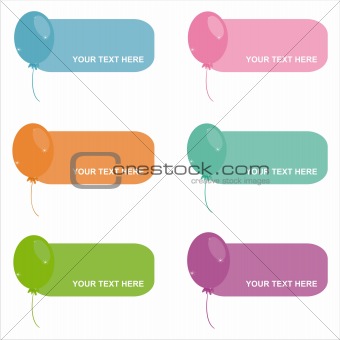 colorful balloons frames
