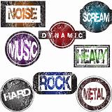 Rock music stamps