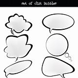 set of chat bubbles