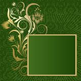 Green background with   frame