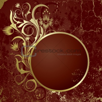 Brown background with   frame