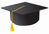 The black student graduation hat