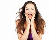 Young beautiful surprised woman